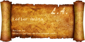 Lefler Anita névjegykártya